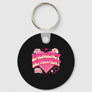 Retro Emergency Department Valentine Nk Nurse Aest Keychain
