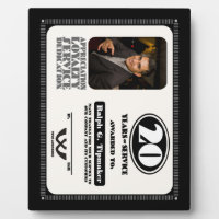 Retro employee 20 year service award