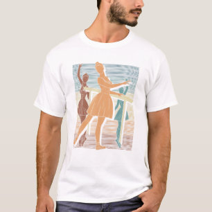 Retro En Pointe Ballet Dancing Ballerina Ballet T-Shirt