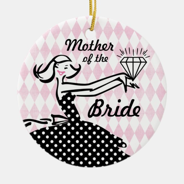 Retro Engaged II Keepsake Ornament (Front)