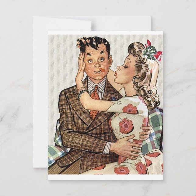 Retro Engagement Dinner Invitation (Front)