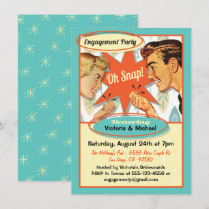 Retro Engagement Party Invitation