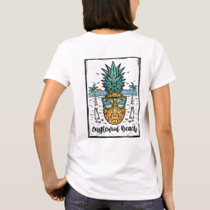 Retro Englewood Beach artwork in both sides T-Shirt