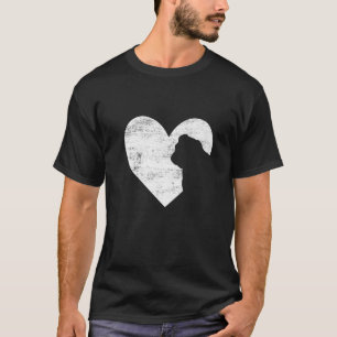 Retro English Bulldog Dog Heart Valentine's Day Do T-Shirt