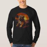Retro English Bulldog Vintage Sunset For Dog Lover T-Shirt<br><div class="desc">Retro English Bulldog Vintage Sunset For Dog Lovers</div>