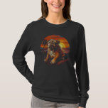 Retro English Bulldog Vintage Sunset For Dog Lover T-Shirt<br><div class="desc">Retro English Bulldog Vintage Sunset For Dog Lovers</div>