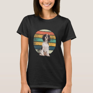 Retro English Springer Spaniel Mom Dad Dog T-Shirt