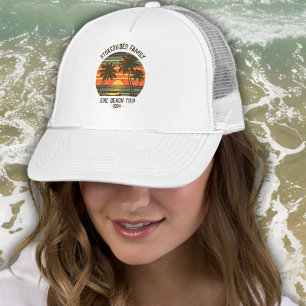 Retro Epic Family Beach Trip Personalized Vacation Trucker Hat