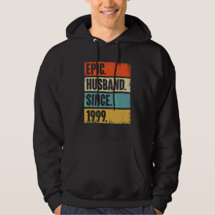 Retro Epic Husband Since 1999 23rd Wedding Anivers Hoodie