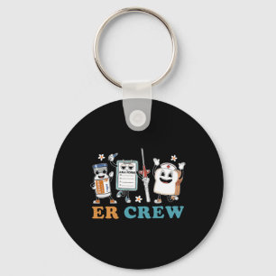 Retro Er Crew Emergency Room Funny Er Ed Nurse Tec Keychain