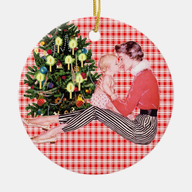 Rétro ęr ornement de Noël de Babys (Devant)