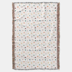 Retro Erathy Terrazzo Print Cozy Throw Blanket