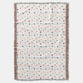Retro Erathy Terrazzo Print Cozy Throw Blanket