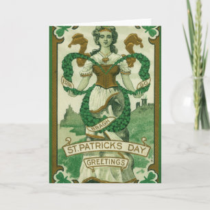 Retro - Erin Go Braugh. St. Patricks Day Greetings Card