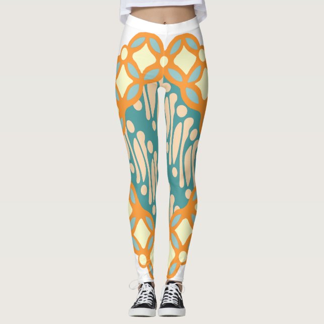 Retro Ethnic Classic Java Vintage Leggings (Front)