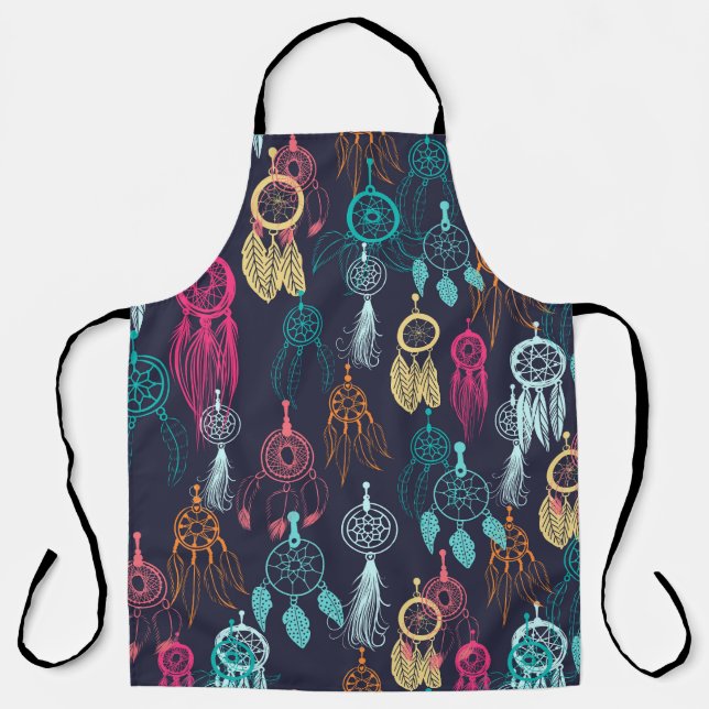 Retro Ethnic Doodle: Dreamcatcher Collection Apron (Front)