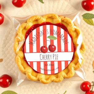 Retro   Étiquettes de tarte aux cerises faits mais