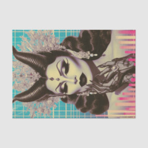 Retro Evil Woman Tissue Paper