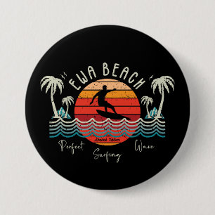 Retro Ewa Beach 3 Inch Round Button