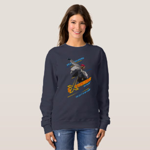 Retro Extreme Sport Skateboard Women Sweatshirt