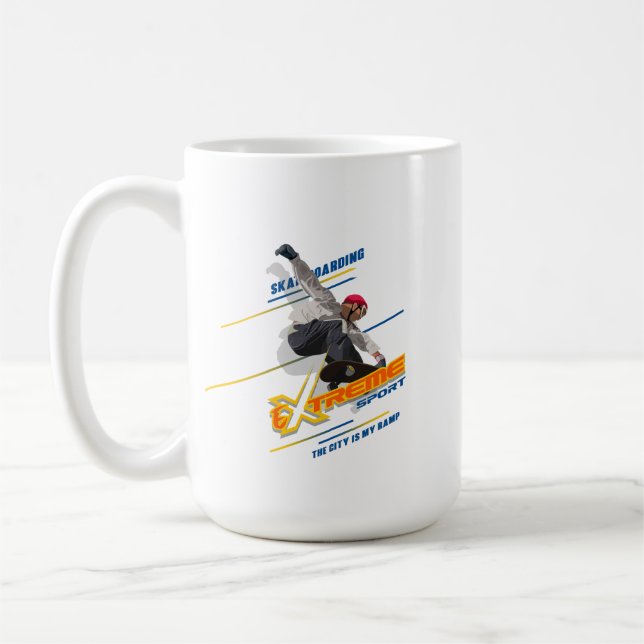 Retro Extreme Sport Skateboarder | #15 Classic Mug (Left)