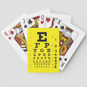 Retro Eye Chart Ophthalmology Optometry Pop Art Playing Cards