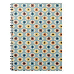 Retro Eye Pattern Notebook