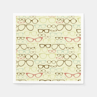 Retro Eyeglass Hipster Napkin