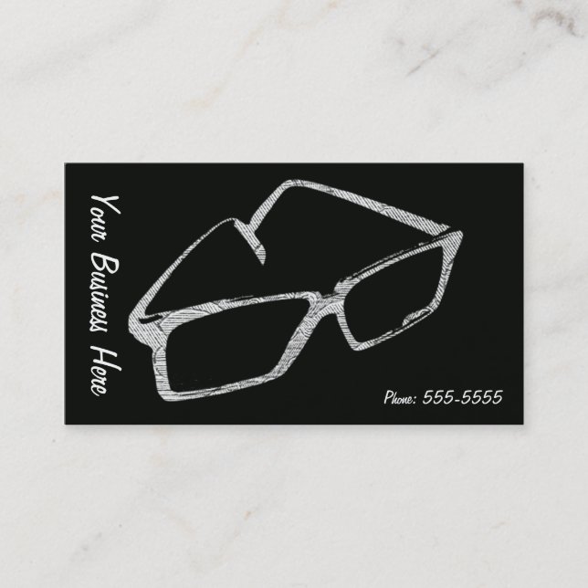 Retro Eyeglasses Business Card (Front)
