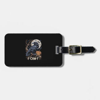 Retro F-Caw-F Bird Crow Funny Crow Bird Cawing Gru Luggage Tag
