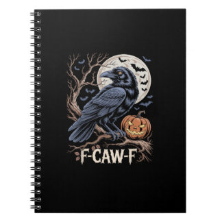 Retro F-Caw-F Bird Crow Funny Crow Bird Cawing Gru Notebook