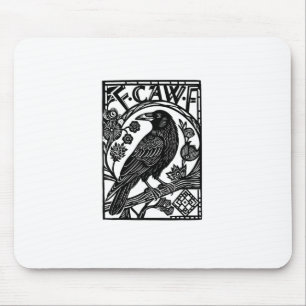 Retro F Caw F Crow Funny Saying Meme Design Mouse Pad