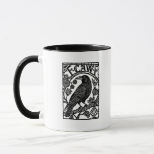 Retro F Caw F Crow Funny Saying Meme Design Mug