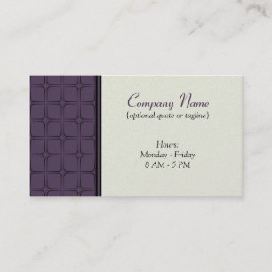 Retro Fab Business Card, Plum Card