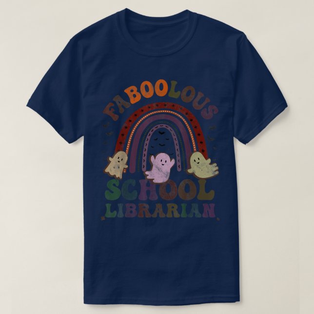 Retro Faboolous SCHOOL LIBRARIAN Costume This Is M T-Shirt (Design Front)