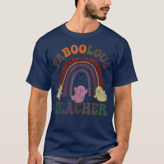 Retro FABOOLOUS TEACHER Costume This Is My Scary V T-Shirt