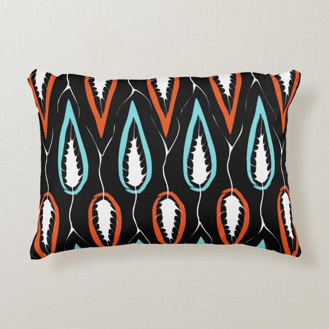 Retro fabric: floral seamless texture accent pillow (Front)