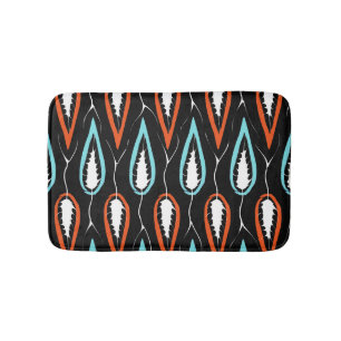 Retro fabric: floral seamless texture bath mat