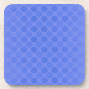 Retro faded blue circles pattern coaster