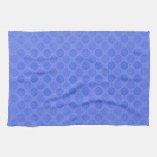 Retro faded blue circles pattern kitchen towel