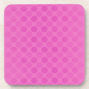 Retro faded pink circles pattern coaster