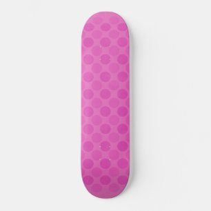 Retro faded pink circles pattern skateboard