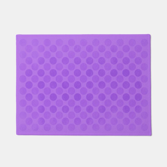 Retro faded purple circles pattern doormat (Front)