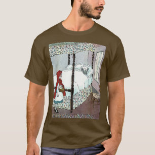 Retro Fairytale Bad Wolf Little Red Riding Hood  T-Shirt
