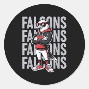 Retro Falcon Gift For Men Women Boys Girls Kids Classic Round Sticker