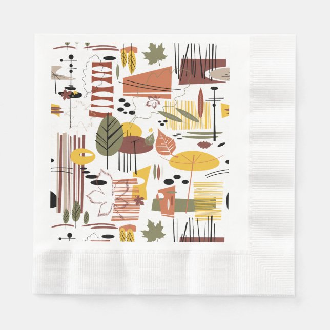 Retro Fall A Go-Go Napkin (Front)