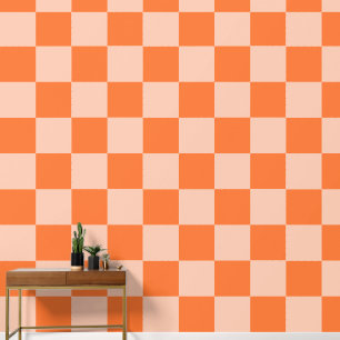 Retro Fall Autumn Orange Tartan Plaid Wallpaper