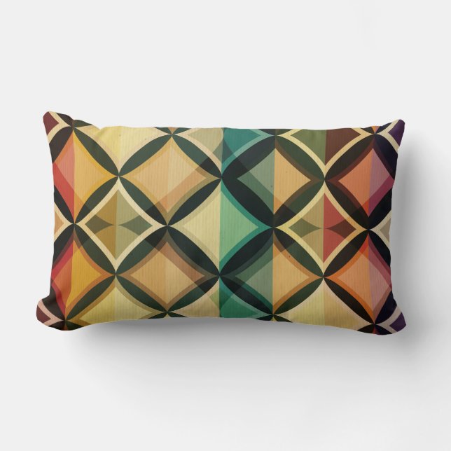 Retro,fall leaf lumbar pillow (Front)