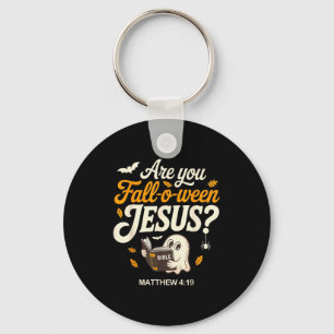 Retro Fall Religious Bible Matthew Are You Fall-o- Keychain
