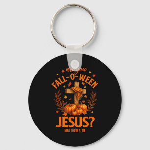 Retro Fall Religious Bible Matthew Are You Fall-o- Keychain